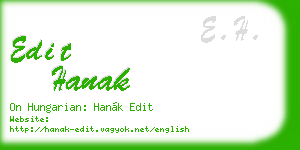 edit hanak business card