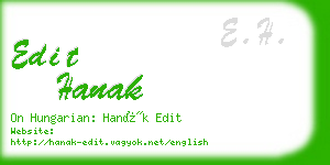 edit hanak business card
